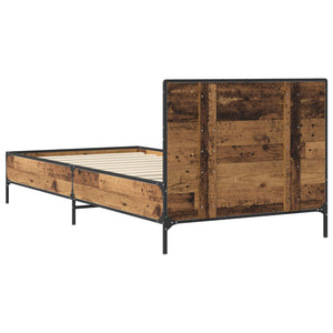 Κρεβάτι με Κεφαλάρι Παλαιωμένο ξύλο 80 x 200 cm - Pakobazaar