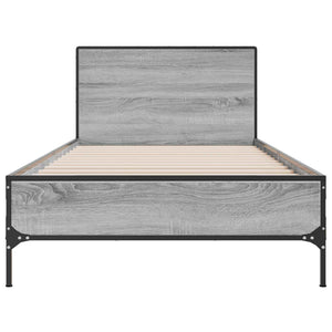 Κρεβάτι με Κεφαλάρι Γκρι Sonoma 80 x 200 cm Επεξεργασμένο Ξύλο - Pakobazaar