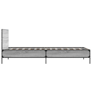 Κρεβάτι με Κεφαλάρι Γκρι Sonoma 80 x 200 cm Επεξεργασμένο Ξύλο - Pakobazaar