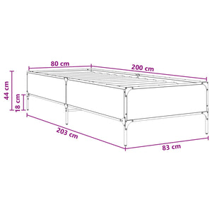 Σκελετός Κρεβατιού Artisian Δρυς 80 x 200 cm Επεξεργασμένο Ξύλο - Pakobazaar
