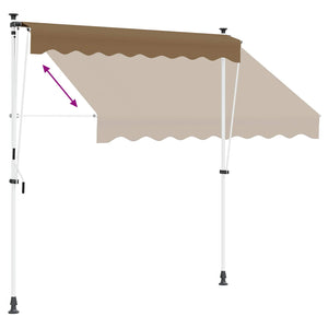 Χειροκίνητη Ανακλινόμενη Σκίαση Μπεζ 400 cm - Pakobazaar