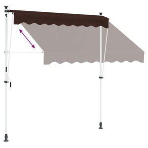 Χειροκίνητη Ανακλινόμενη Σκίαση Καφέ 150 cm - Pakobazaar