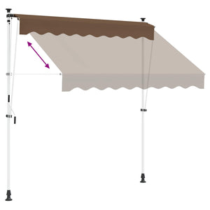 Χειροκίνητη Ανακλινόμενη Σκίαση Taupe 400 cm - Pakobazaar