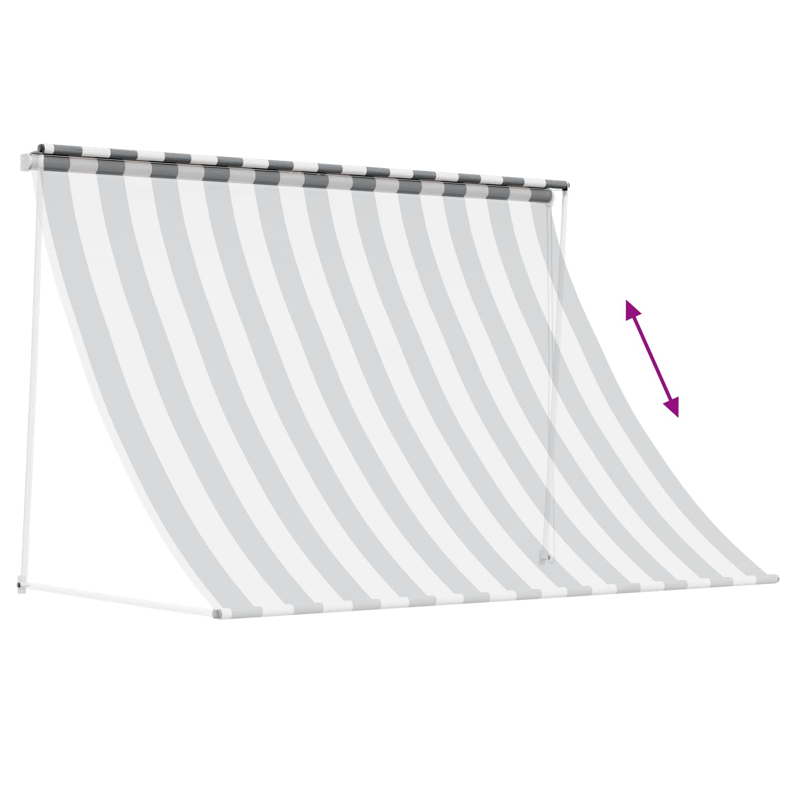 Αντιανεμικό Γκρι και Λευκό 150 x 150 cm - Pakobazaar