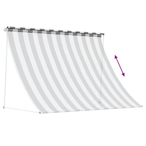 Αντιανεμικό Γκρι και Λευκό 250 x 150 cm - Pakobazaar