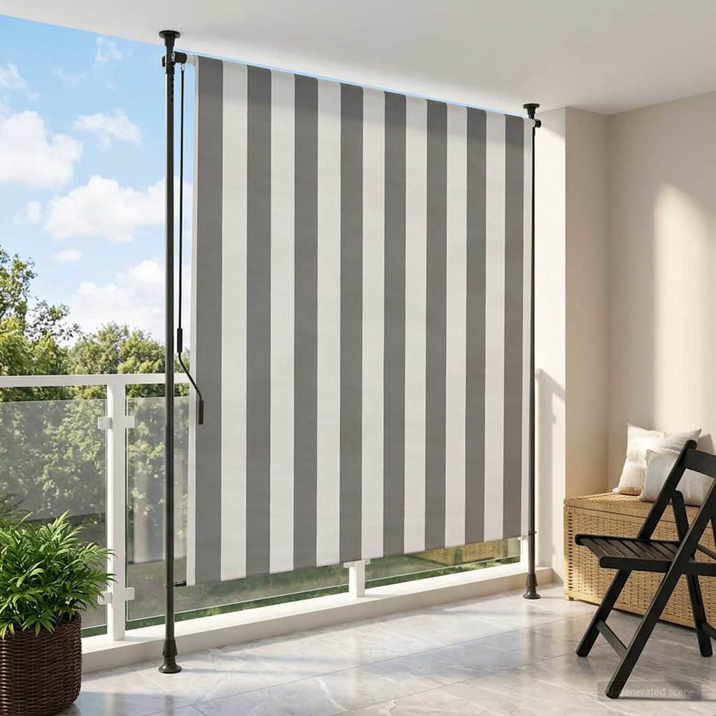 Εξωτερικό ρολό Γκρι και Λευκό 200 x 270 cm - Pakobazaar