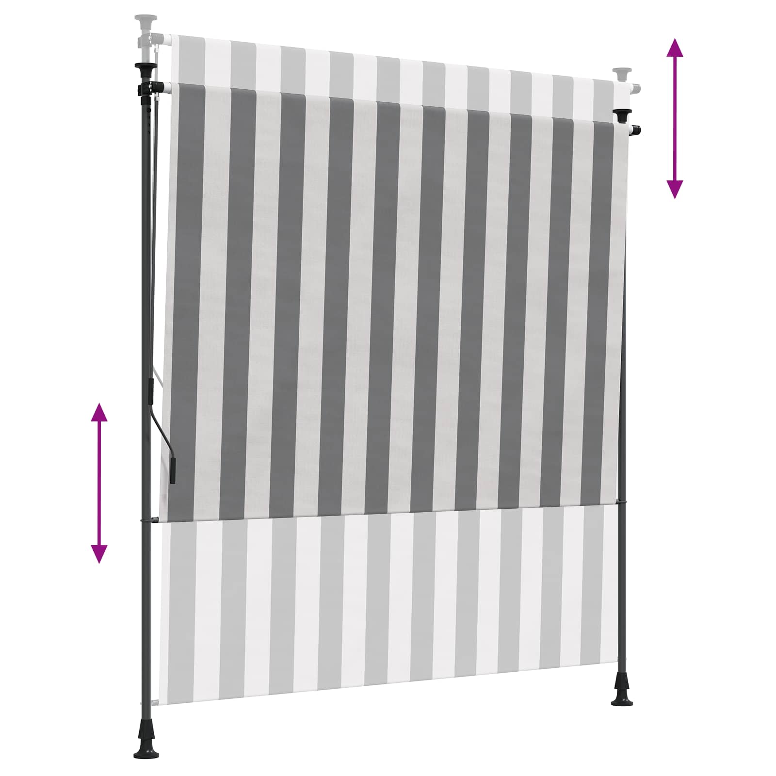 Εξωτερικό ρολό Γκρι και Λευκό 200 x 270 cm - Pakobazaar