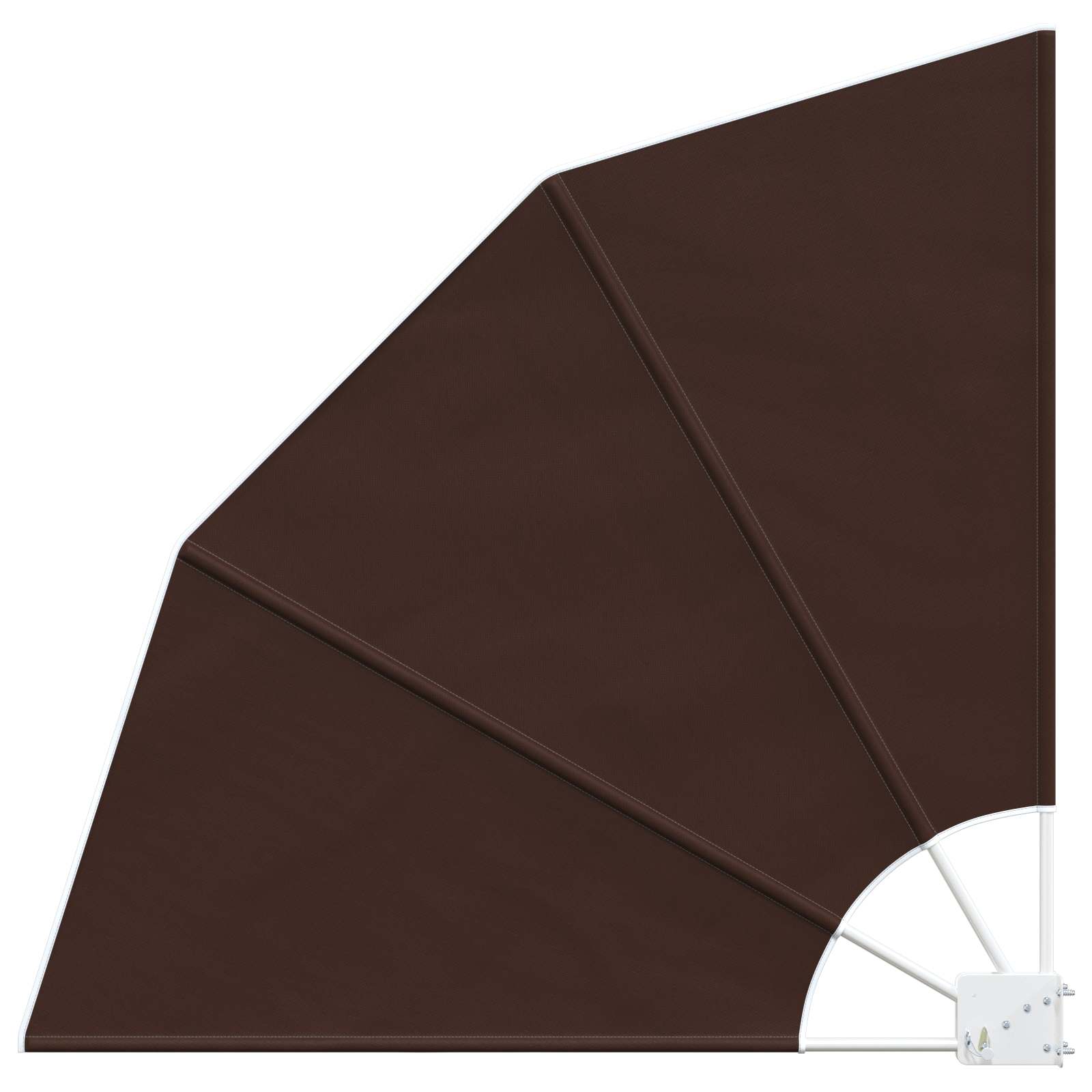 Αδιάφανο σκίαστρο μπαλκονιού 140 x 140 cm Πολυεστέρας Καφέ - Pakobazaar