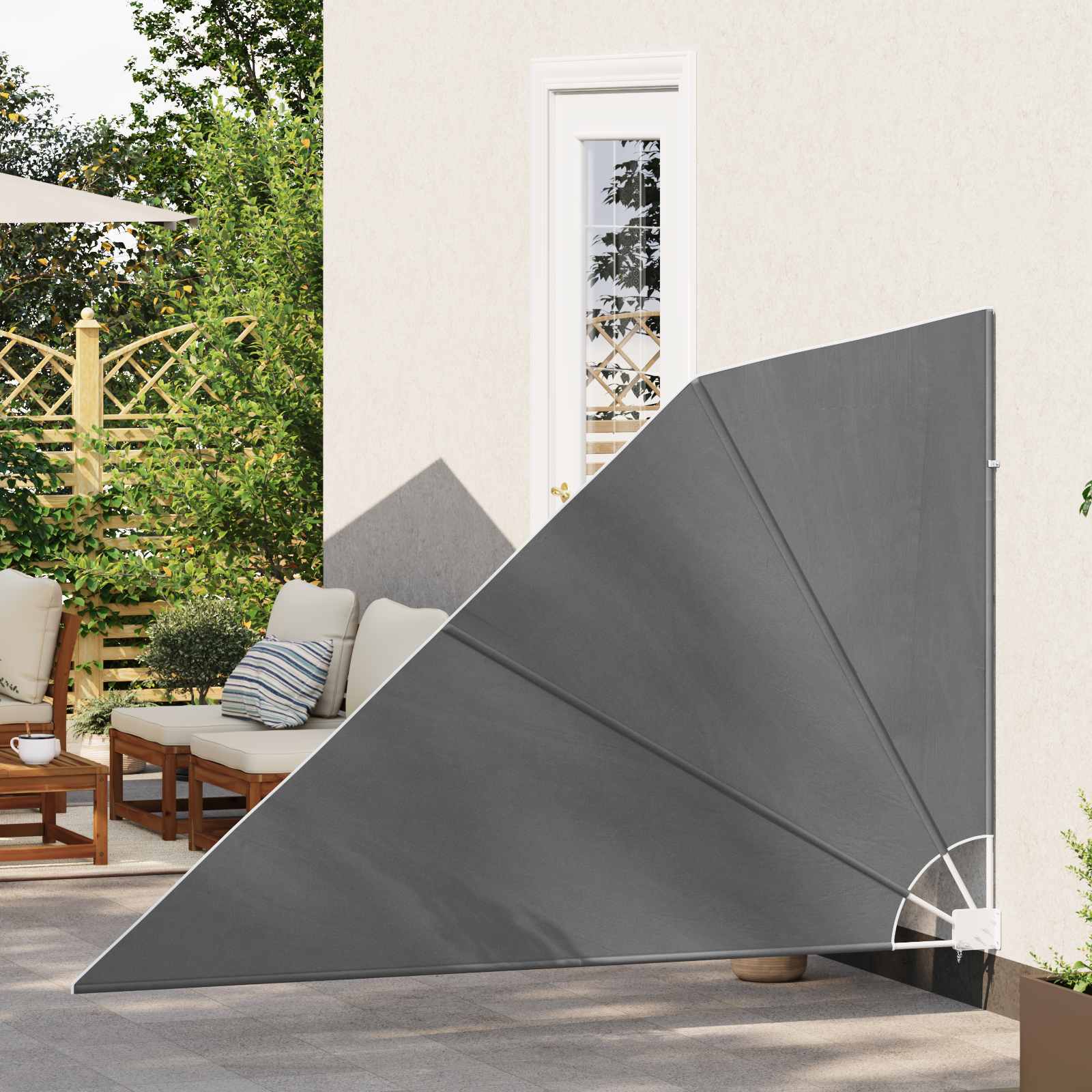 Αδιάφανο σκίαστρο μπαλκονιού 160 x 240 cm Πολυεστέρας - Pakobazaar