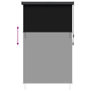 Ρόλερ Μαύρο 80 x 250 cm Ύφασμα και Αλουμίνιο - Pakobazaar