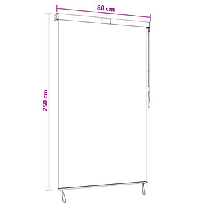 Ρόλερ Μαύρο 80 x 250 cm Ύφασμα και Αλουμίνιο - Pakobazaar