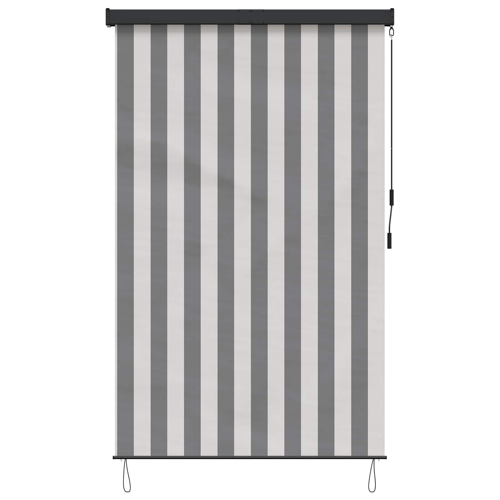 Ρόλερ Γκρι και Λευκό 120 x 250 cm Ύφασμα και Αλουμίνιο - Pakobazaar
