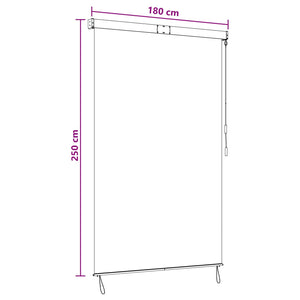 Ρόλερ Καφέ 180 x 250 cm Ύφασμα και Αλουμίνιο - Pakobazaar