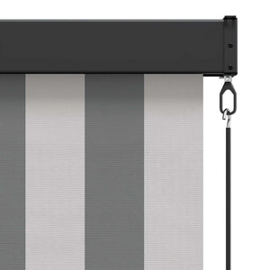Ρόλερ Γκρι και Λευκό 180 x 250 cm Ύφασμα και Αλουμίνιο - Pakobazaar