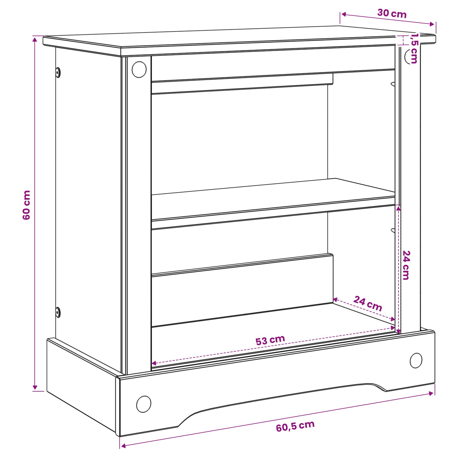 Βάση ενυδρείου CORONA Λευκό και Καφέ 60,5 x 30 x 60 εκ. - Pakobazaar