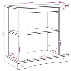 Βάση ενυδρείου CORONA Λευκό και Καφέ 60 x 30 x 60 cm 150 κιλά - Pakobazaar