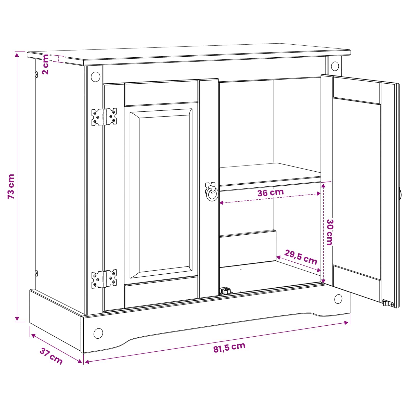 Βάση ενυδρείου CORONA Καφέ 81,5 x 37 x 73 εκ. 250 kg