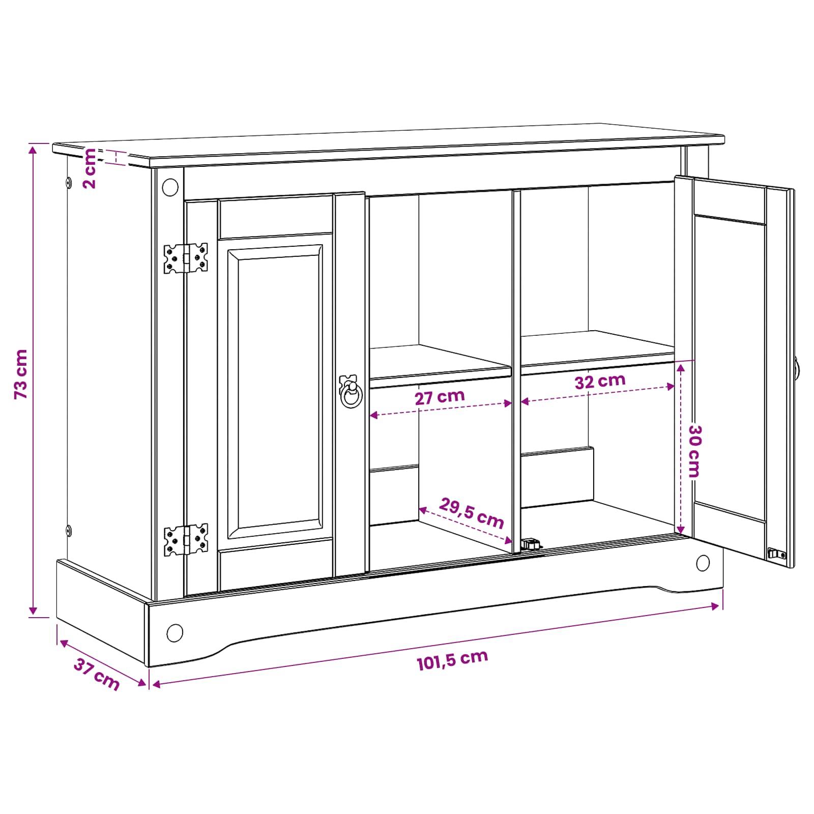 Βάση ενυδρείου CORONA Καφέ 101,5 x 37 x 73 εκ. 300 κιλά - Pakobazaar