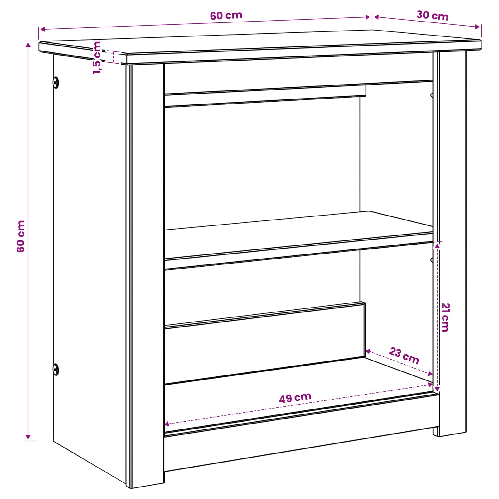 Βάση ενυδρείου PANAMA Λευκό και Καφέ 60 x 30 x 60 cm 150 κιλά