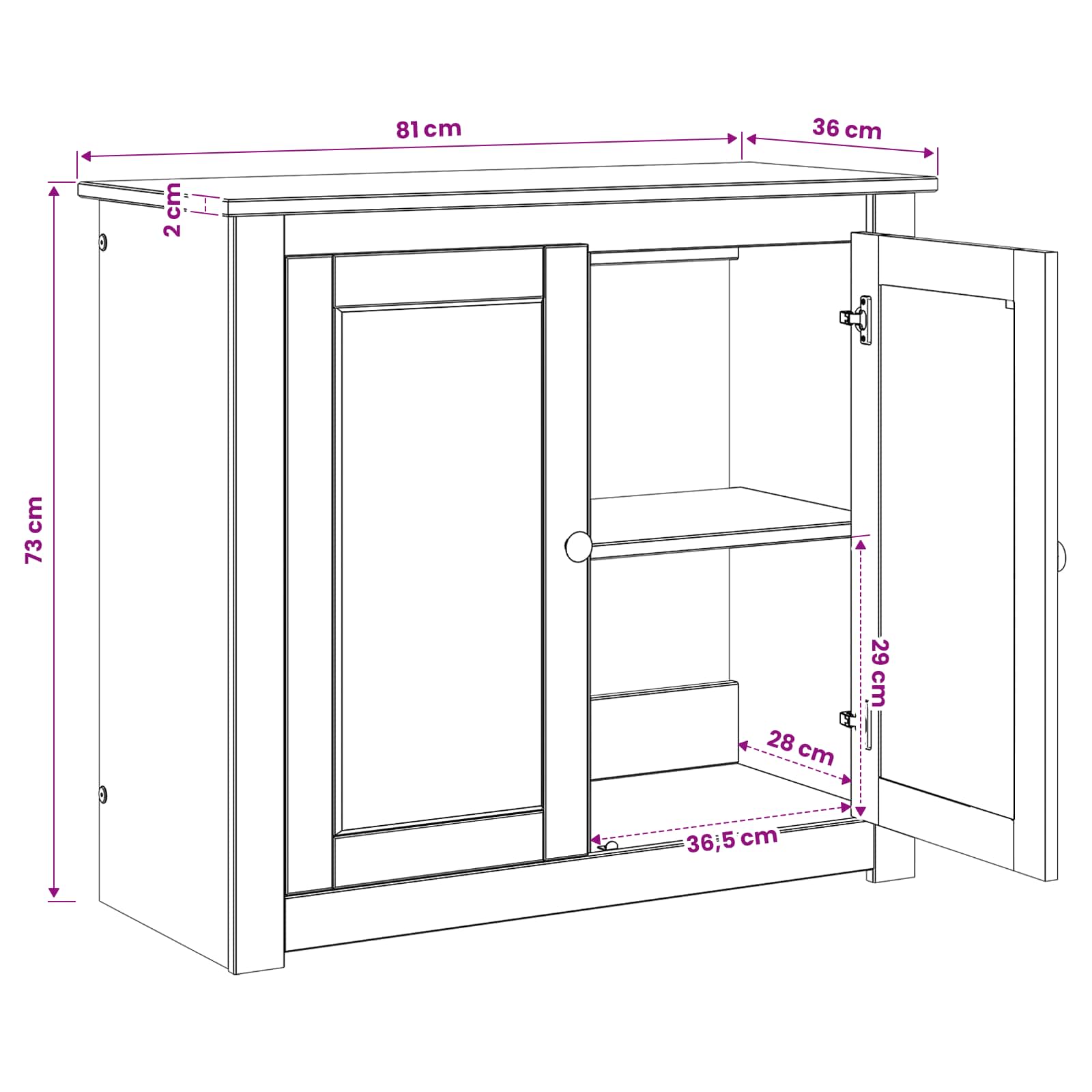 Βάση ενυδρείου PANAMA Καφέ 81 x 36 x 73 cm 250 kg - Pakobazaar