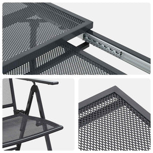 Σέτ φαγητού για κήπο 9 pcs Ανθρακί 212 x 90 x 76 εκ. - Pakobazaar
