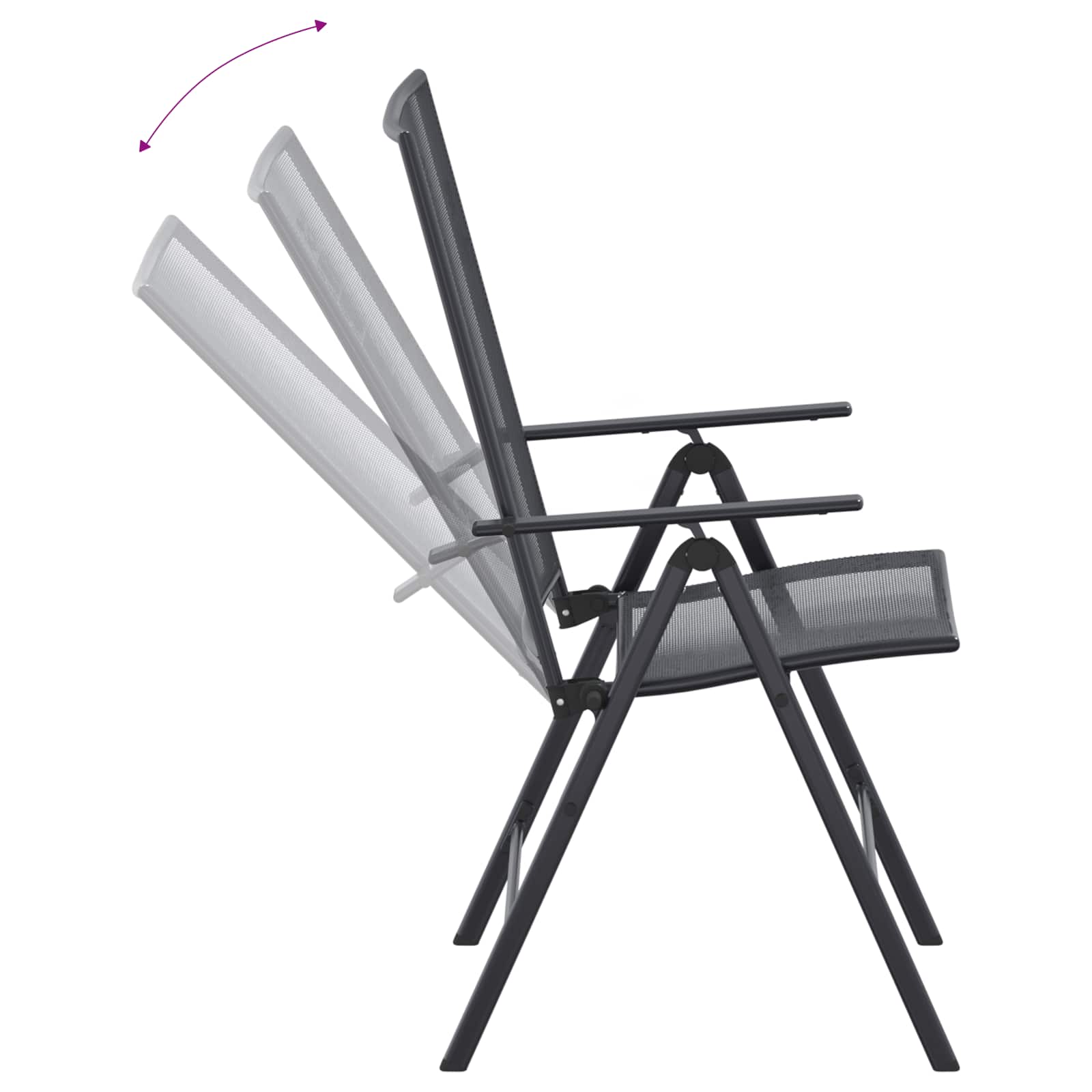 Σέτ φαγητού για κήπο 9 pcs Ανθρακί 212 x 90 x 76 εκ. - Pakobazaar