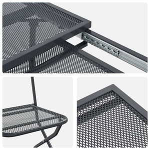 Σέτ φαγητού για κήπο 7 pcs Ανθρακί 212 x 90 x 76 εκ. - Pakobazaar