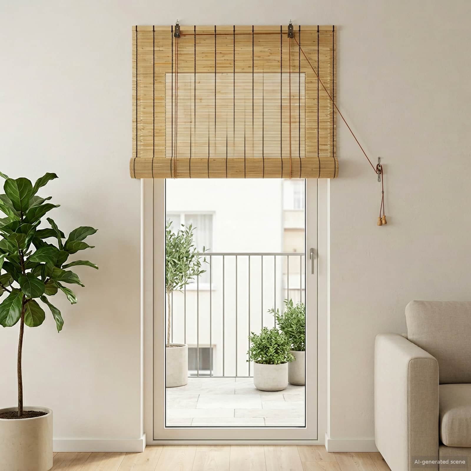 Ρόλερ (στόρι) Φυσικό 80 x 220 cm Καλάμι - Pakobazaar