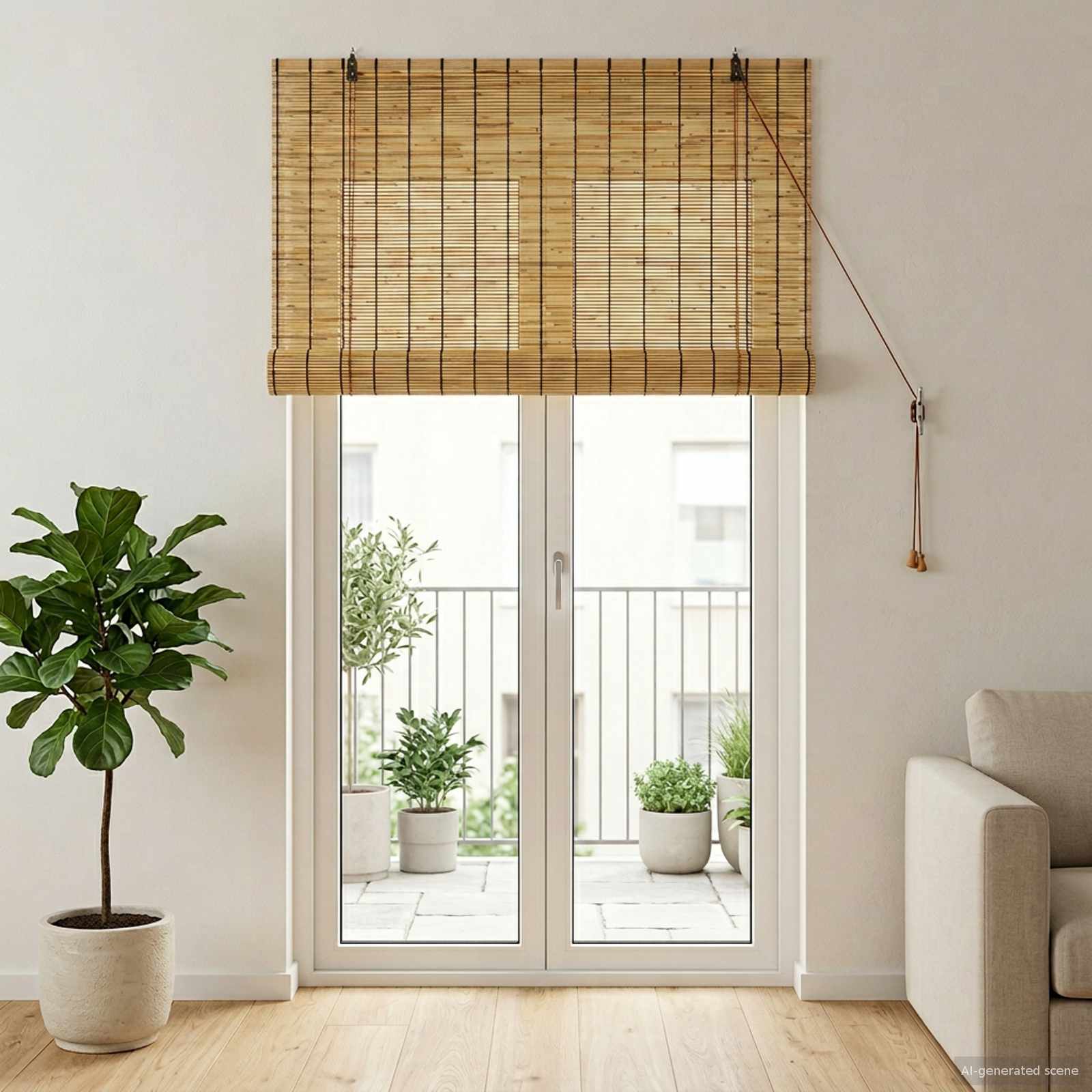 Ρόλερ (στόρι) Φυσικό 120 x 220 cm Καλάμι