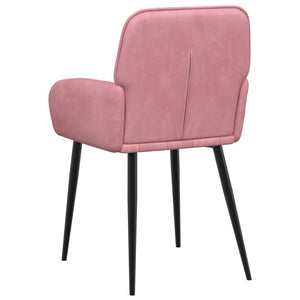 Καρέκλες φαγητού 2 pcs Βελούδο Ροζ 57 x 50 x 85 εκ. - Pakobazaar