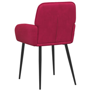 Καρέκλες φαγητού 2 pcs Βελούδο Κόκκινο 57 x 50 x 85 εκ. - Pakobazaar