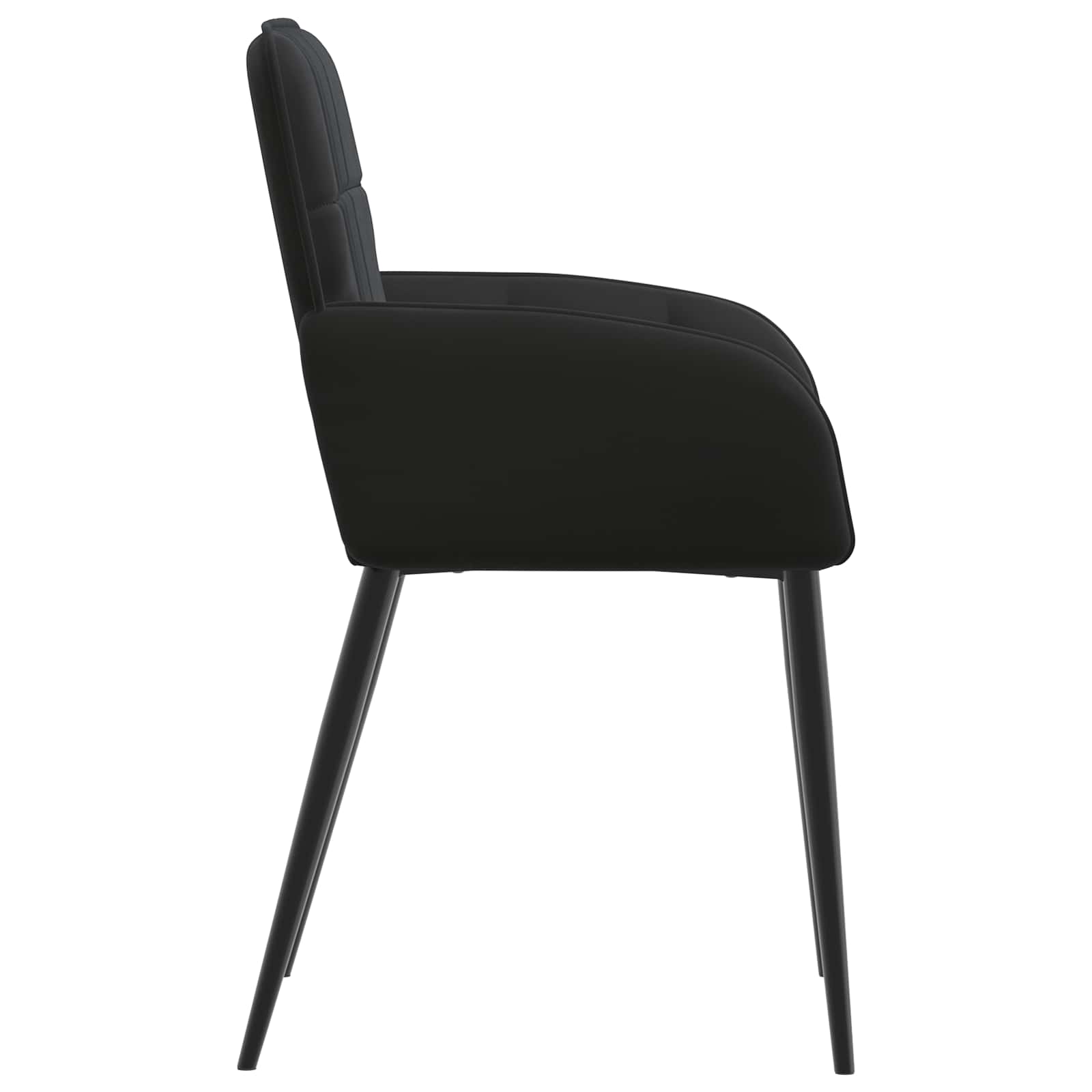 Καρέκλες φαγητού 2 pcs Βελούδο Μαύρο 57 x 50 x 85 εκ. - Pakobazaar