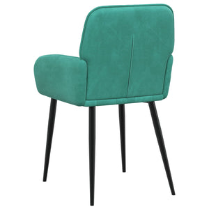 Καρέκλες φαγητού 2 pcs Βελούδο Τιρκουάζ 57 x 50 x 85 εκ. - Pakobazaar