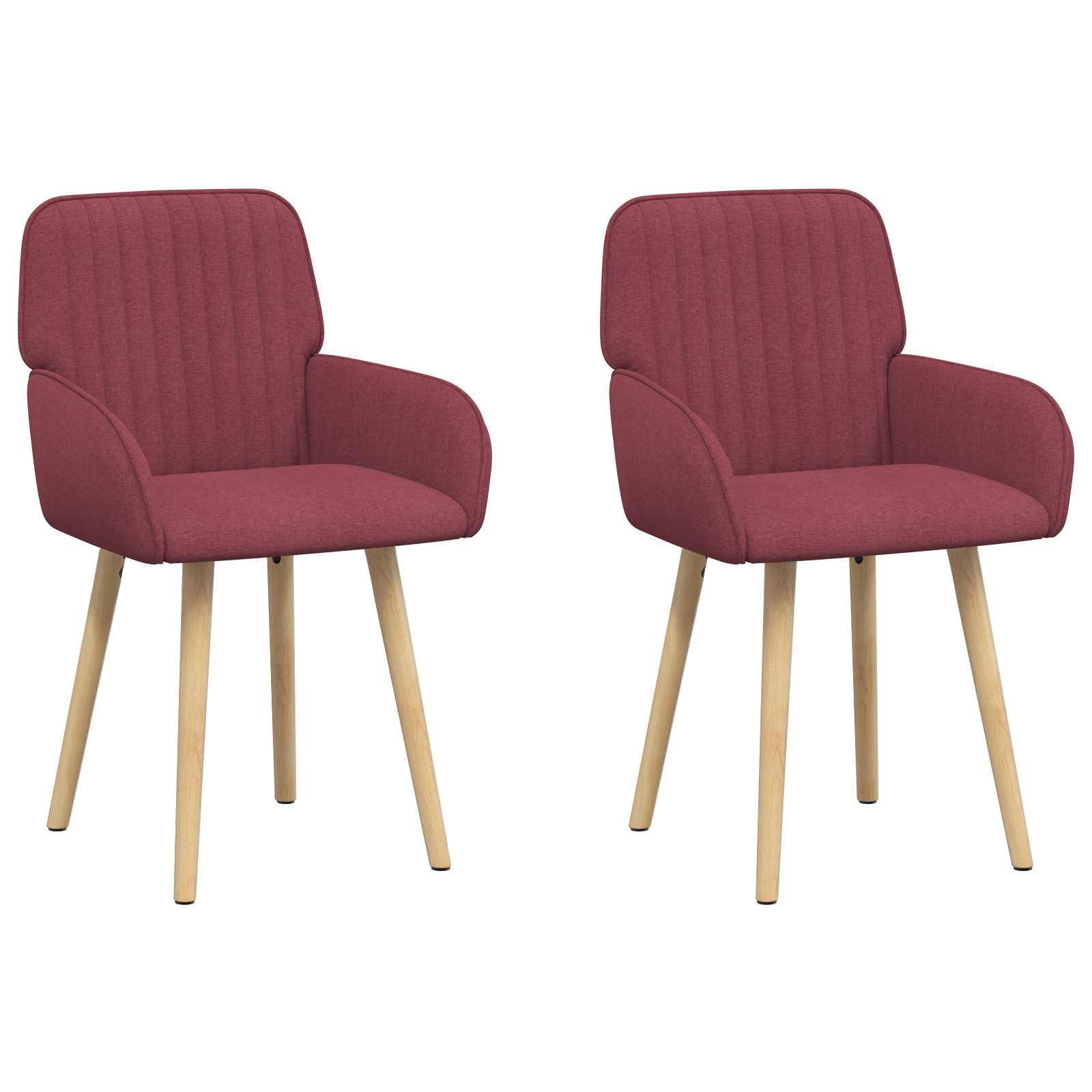 Καρέκλες φαγητού 2 pcs Ύφασμα Κόκκινο 56,5 x 50 x 87,5 εκ. - Pakobazaar