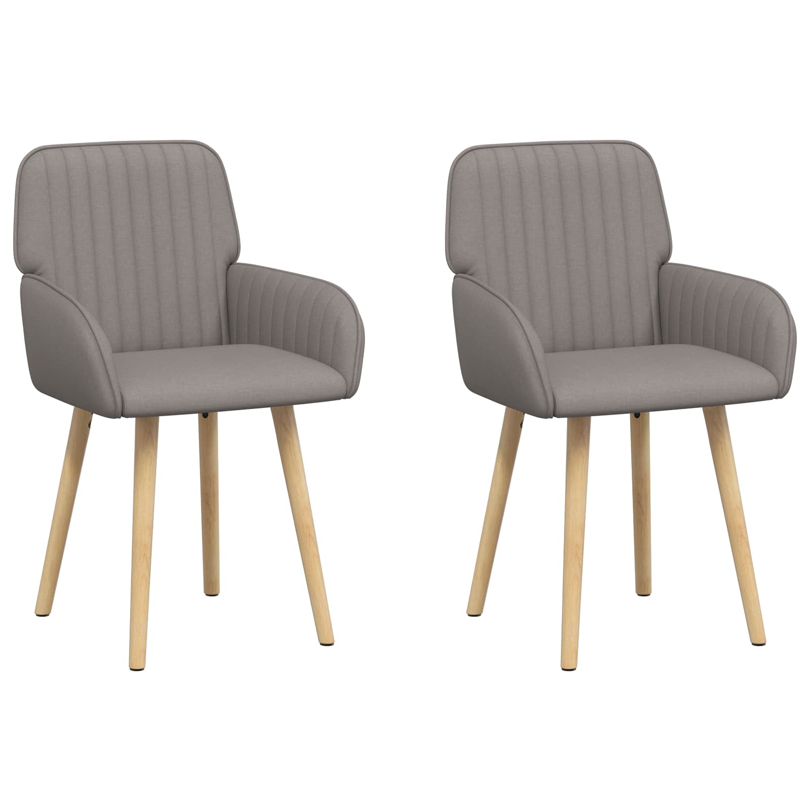 Καρέκλες φαγητού 2 pcs Ύφασμα Taupe 56,5 x 50 x 87,5 εκ.