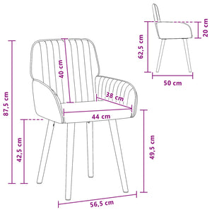 Καρέκλες φαγητού 2 pcs Ύφασμα Κρεμ 56,5 x 50 x 87,5 εκ. - Pakobazaar
