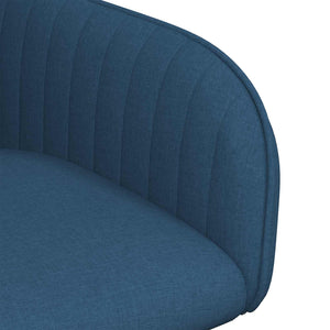 Καρέκλες φαγητού 2 pcs Ύφασμα Μπλε 56,5 x 50 x 87,5 εκ. - Pakobazaar
