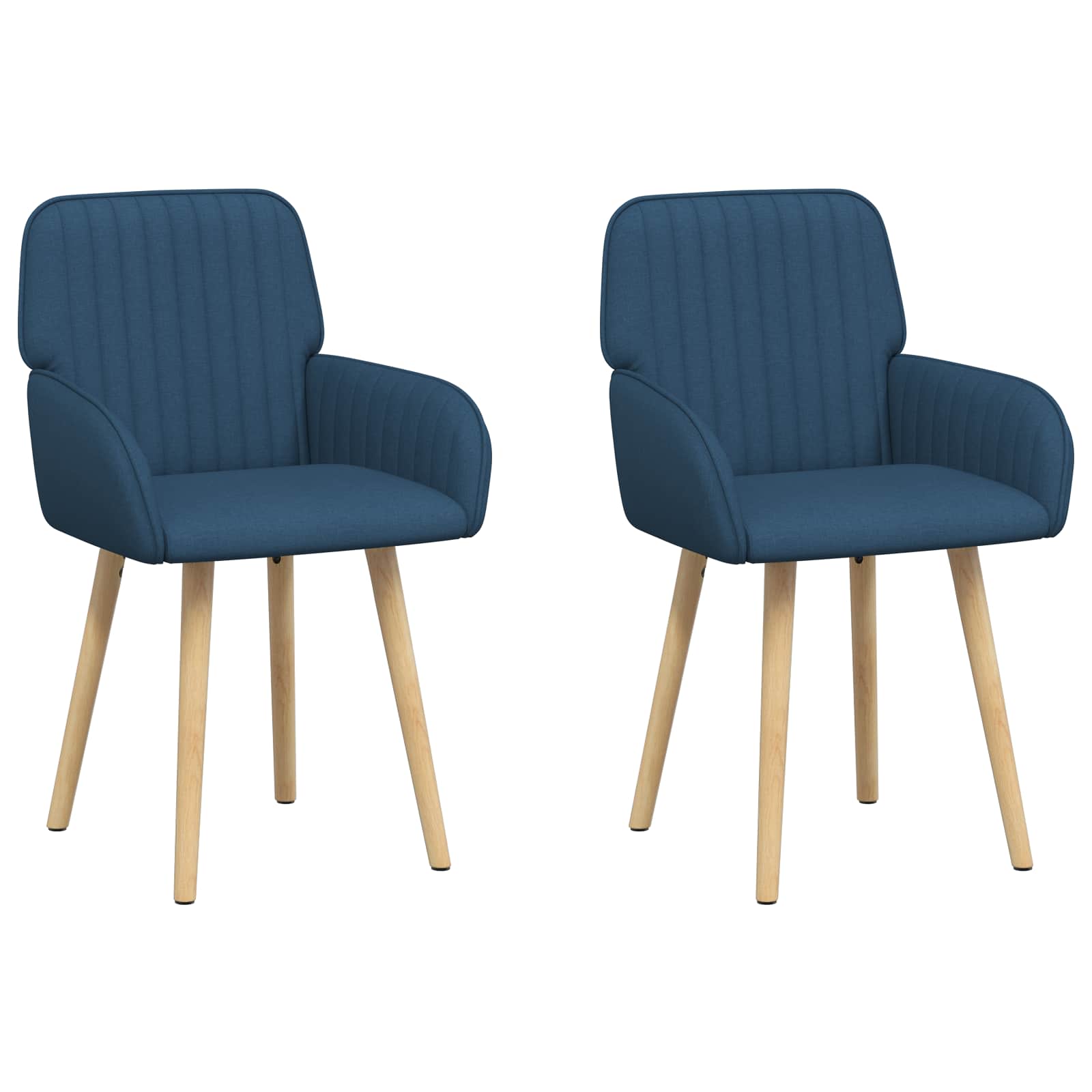Καρέκλες φαγητού 2 pcs Ύφασμα Μπλε 56,5 x 50 x 87,5 εκ. - Pakobazaar