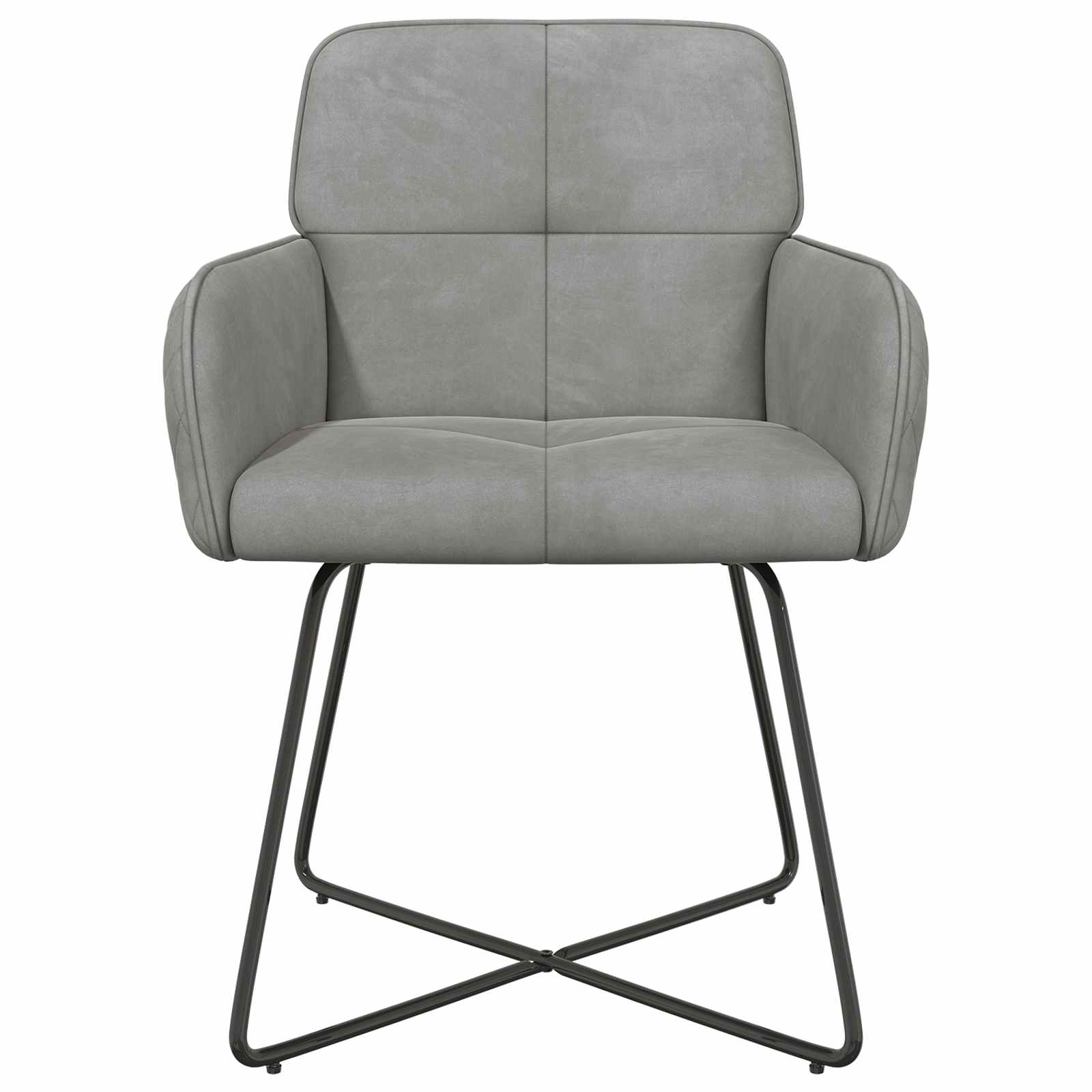 Καρέκλες φαγητού 2 pcs Βελούδο Ανοιχτό γκρι 59 x 56,5 x 86 εκ. - Pakobazaar