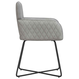 Καρέκλες φαγητού 2 pcs Βελούδο Ανοιχτό γκρι 59 x 56,5 x 86 εκ. - Pakobazaar