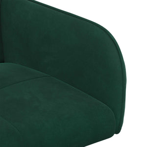 Καρέκλες φαγητού 2 pcs Βελούδο Σκούρο Πράσινο - Pakobazaar
