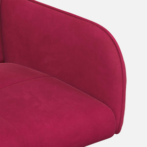 Καρέκλες φαγητού 2 pcs Βελούδο Κόκκινο 59 x 56,5 x 86 εκ. - Pakobazaar