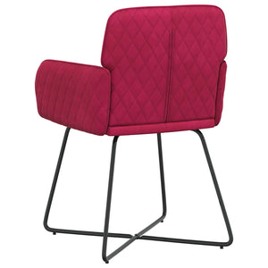 Καρέκλες φαγητού 2 pcs Βελούδο Κόκκινο 59 x 56,5 x 86 εκ. - Pakobazaar