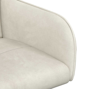 Καρέκλες φαγητού 2 pcs Βελούδο Κρεμ 59 x 56,5 x 86 εκ. - Pakobazaar