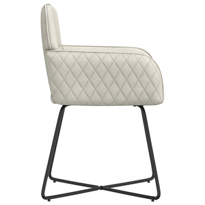 Καρέκλες φαγητού 2 pcs Βελούδο Κρεμ 59 x 56,5 x 86 εκ. - Pakobazaar