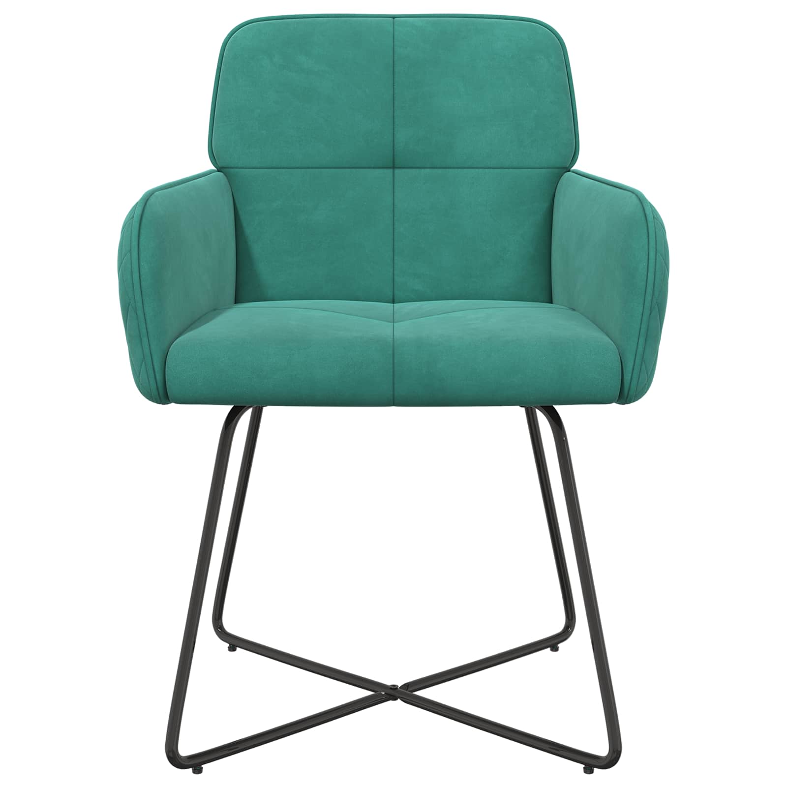Καρέκλες φαγητού 2 pcs Βελούδο Τιρκουάζ 59 x 56,5 x 86 εκ. - Pakobazaar