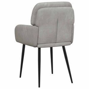Καρέκλες φαγητού 2 pcs Βελούδο Ανοιχτό γκρι 59 x 59,5 x 90 εκ - Pakobazaar