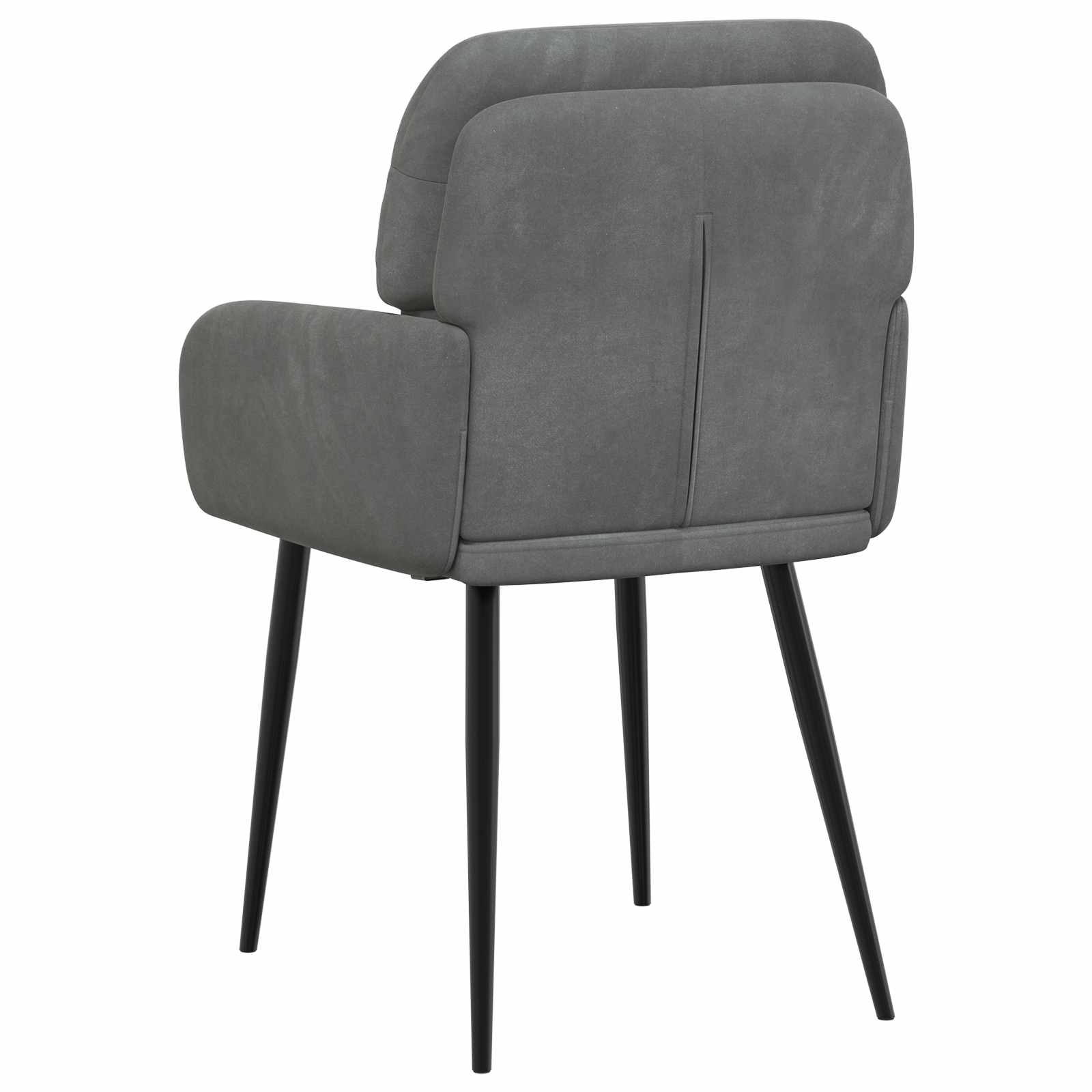 Καρέκλες φαγητού 2 pcs Βελούδο Σκούρο Γκρι 59 x 59,5 x 90 εκ - Pakobazaar