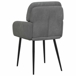 Καρέκλες φαγητού 2 pcs Βελούδο Σκούρο Γκρι 59 x 59,5 x 90 εκ - Pakobazaar