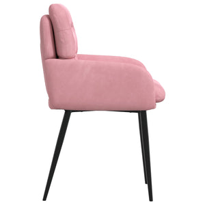 Καρέκλες φαγητού 2 pcs Βελούδο Ροζ 59 x 59,5 x 90 εκ - Pakobazaar